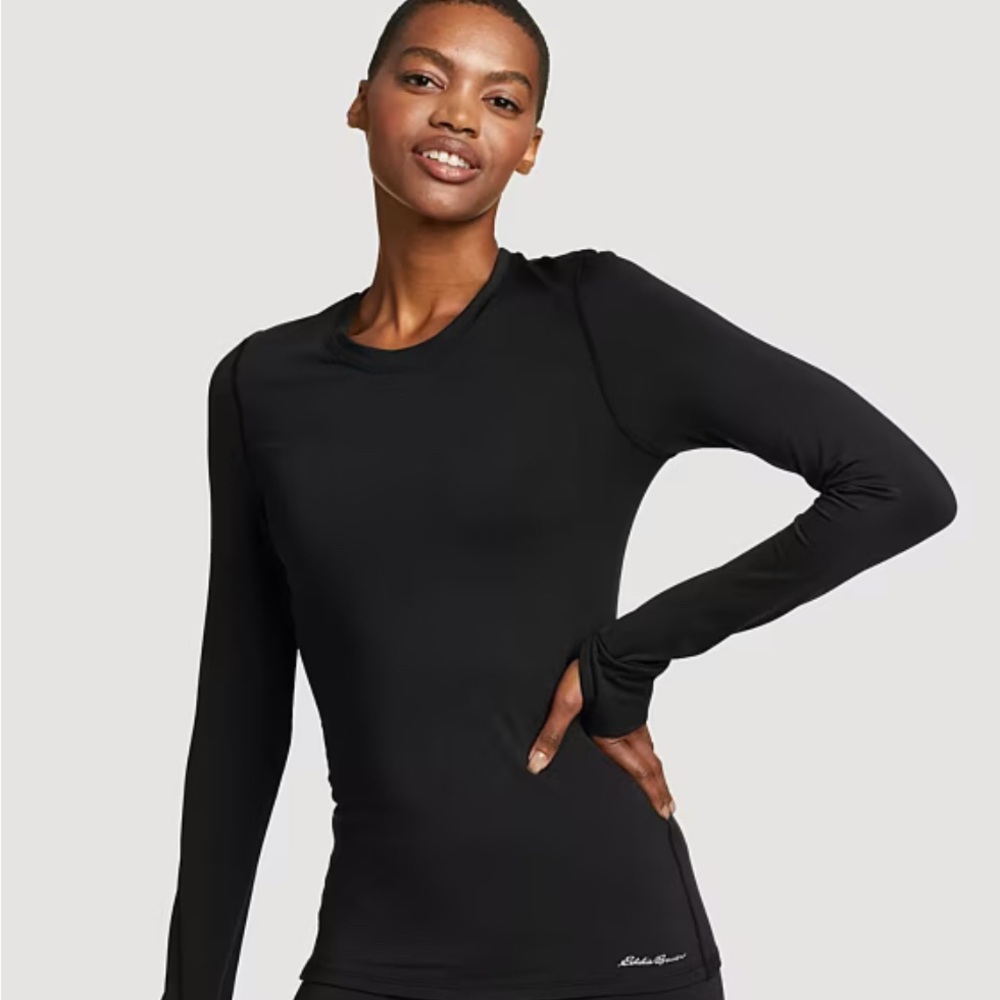 Eddie Bauer Women's Black Long Sleeve Base Layer